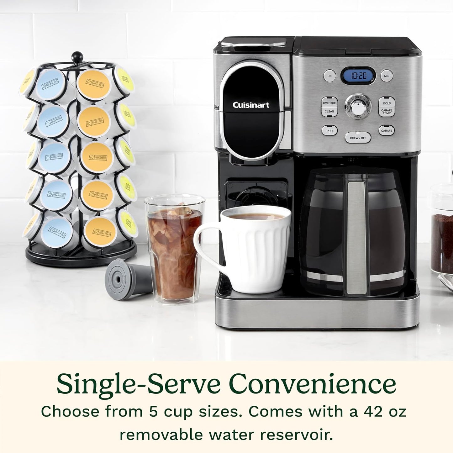 Dluxe Ave. Coffee Maker 12-Cup/ Glass Carafe Automatic Hot & Iced Coffee