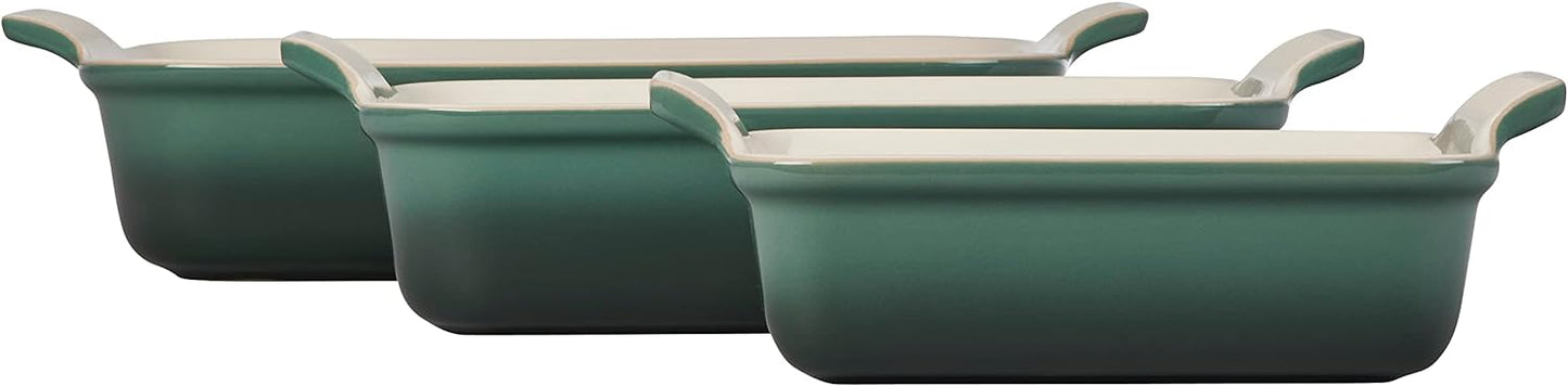 Dluxe Ave. ( Limited Edition) Stoneware Heritage Set 3 Rectangular Dishes