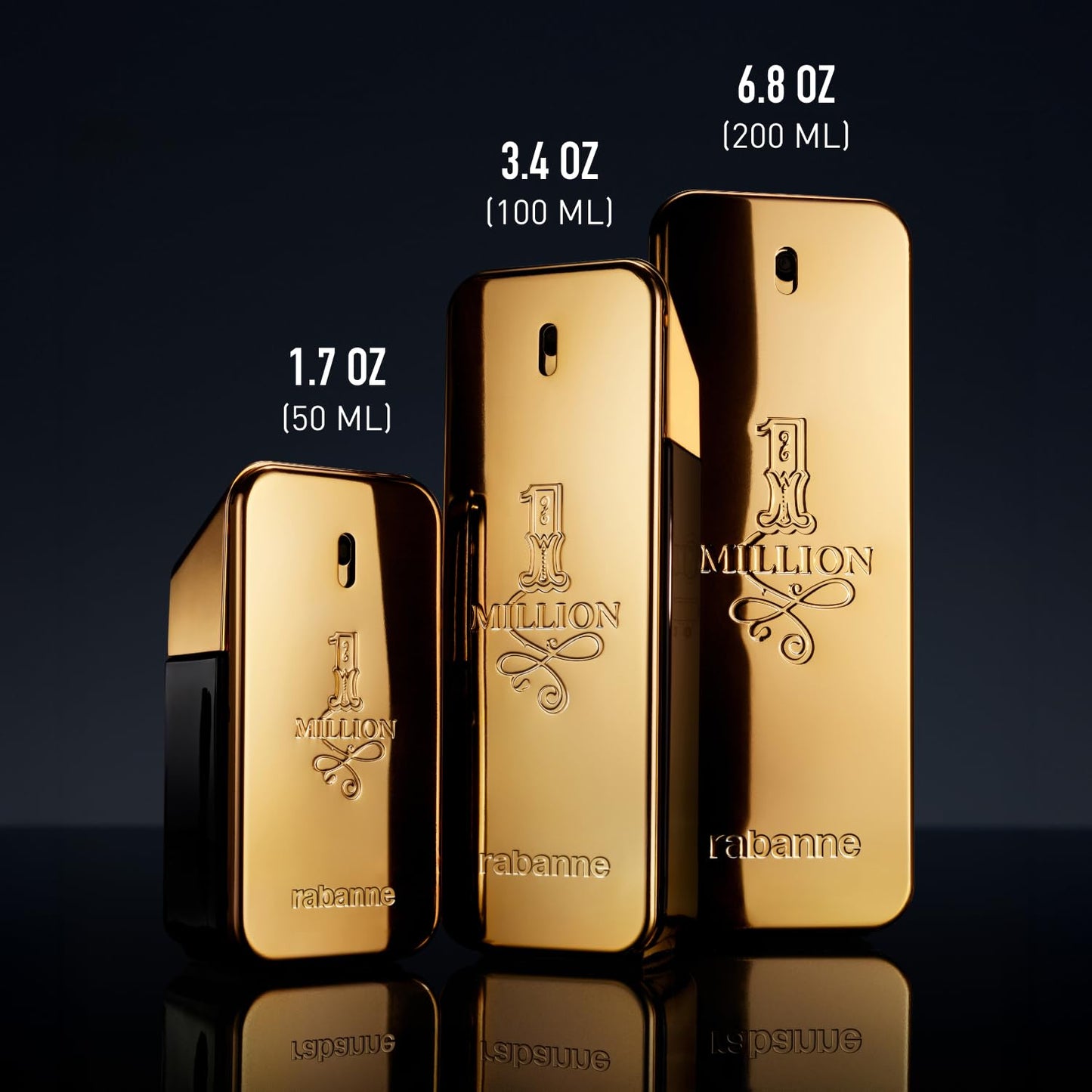 Dluxe Ave. Paco Rabanne One Million 3-Piece Gift Set for Men (3.4 Oz Eau De Toilette Spray + 5.1 Oz Deodorant Spray + 0.33 Oz Travel Spray)