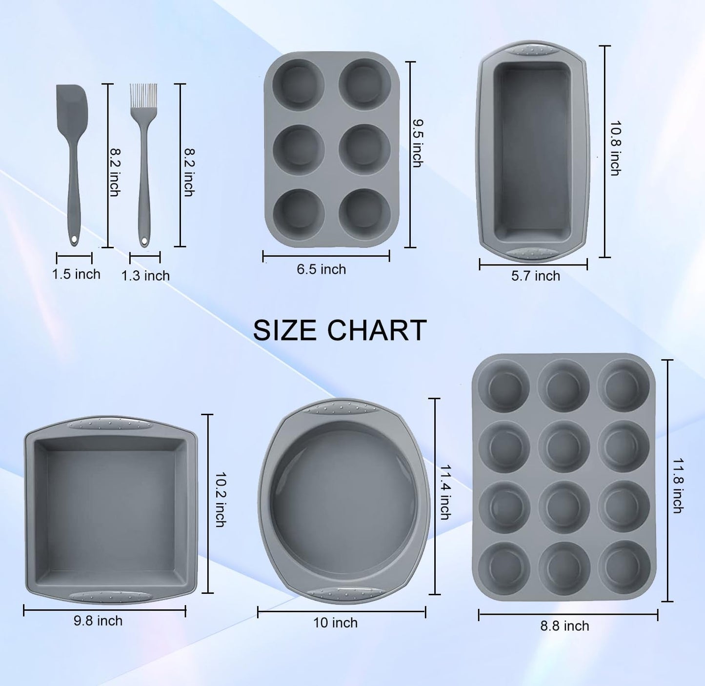 Dluxe Ave. 7in1 Silicone Bakeware Baking Set