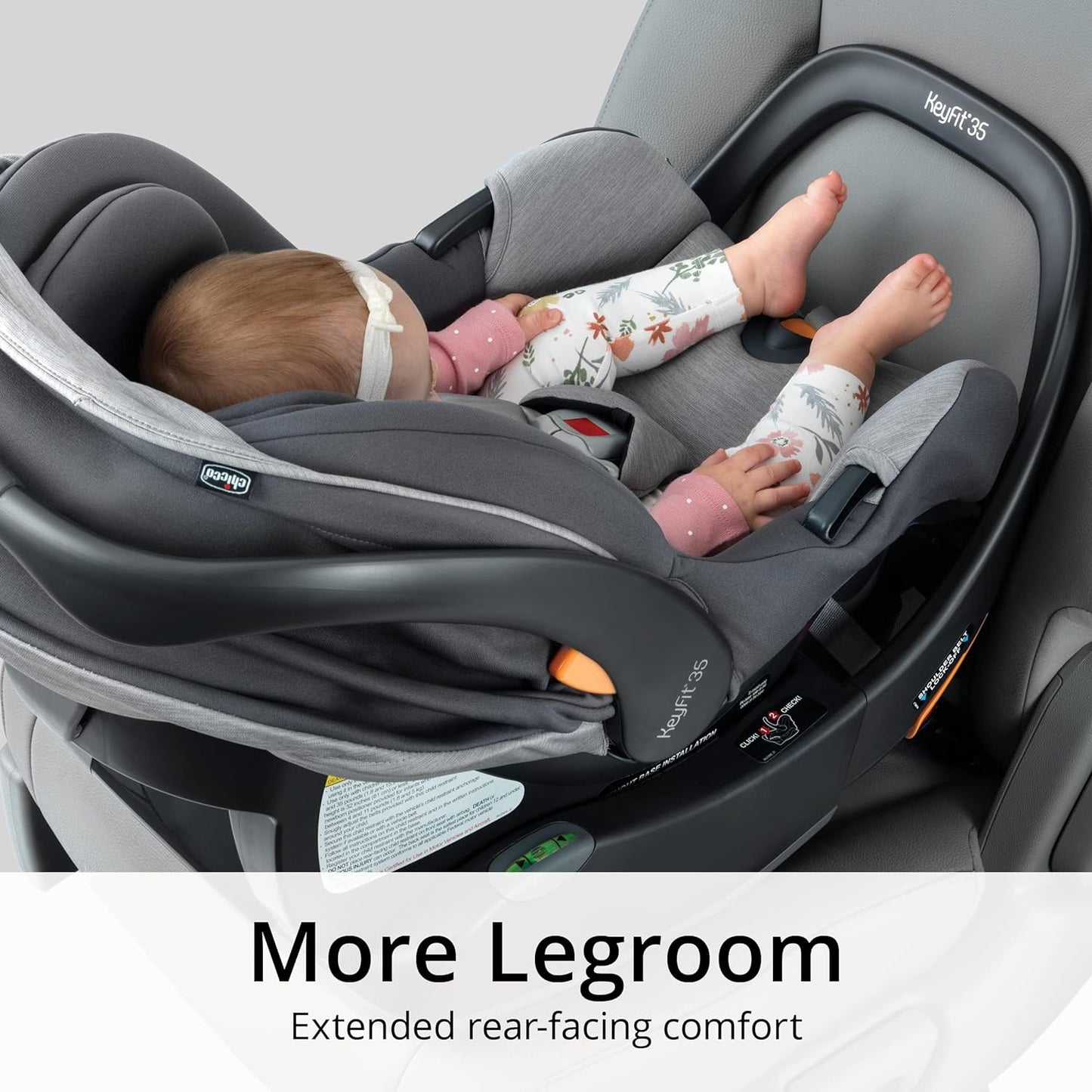 Dluxe Ave. Infant Car Seat and Base/ Rear-Facing for 4-35 lbs Infants With Head/Body Support