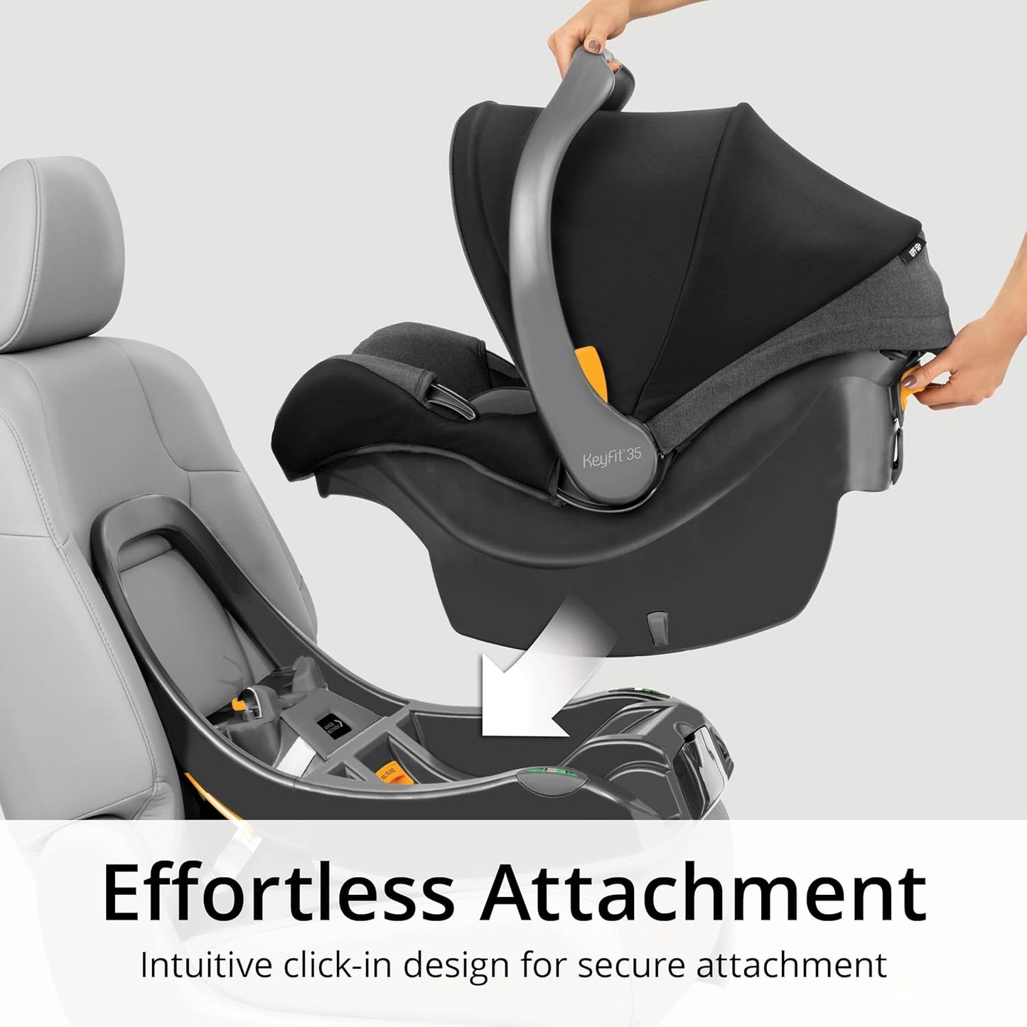 Dluxe Ave. Infant Car Seat and Base/ Rear-Facing for 4-35 lbs Infants With Head/Body Support
