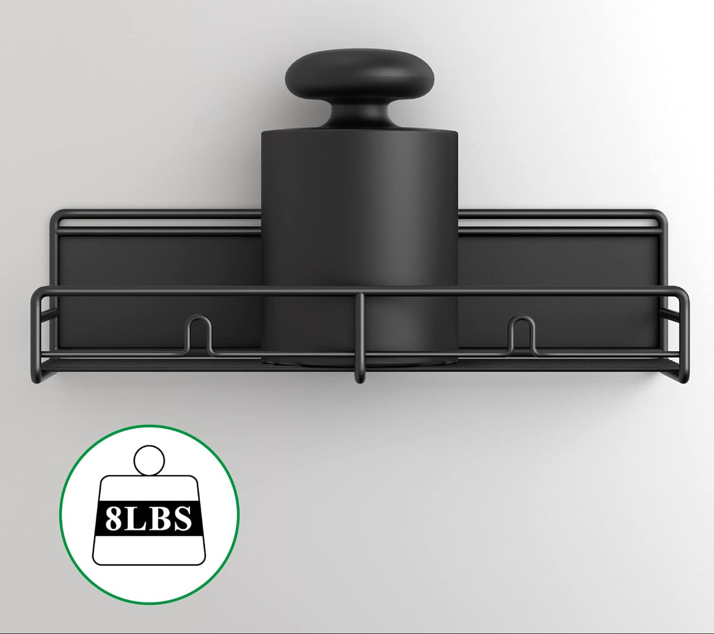 Dluxe Ave. 2 Pack Magnetic Spice Rack Organizer for Refrigerator and Microwave/ Matt Black