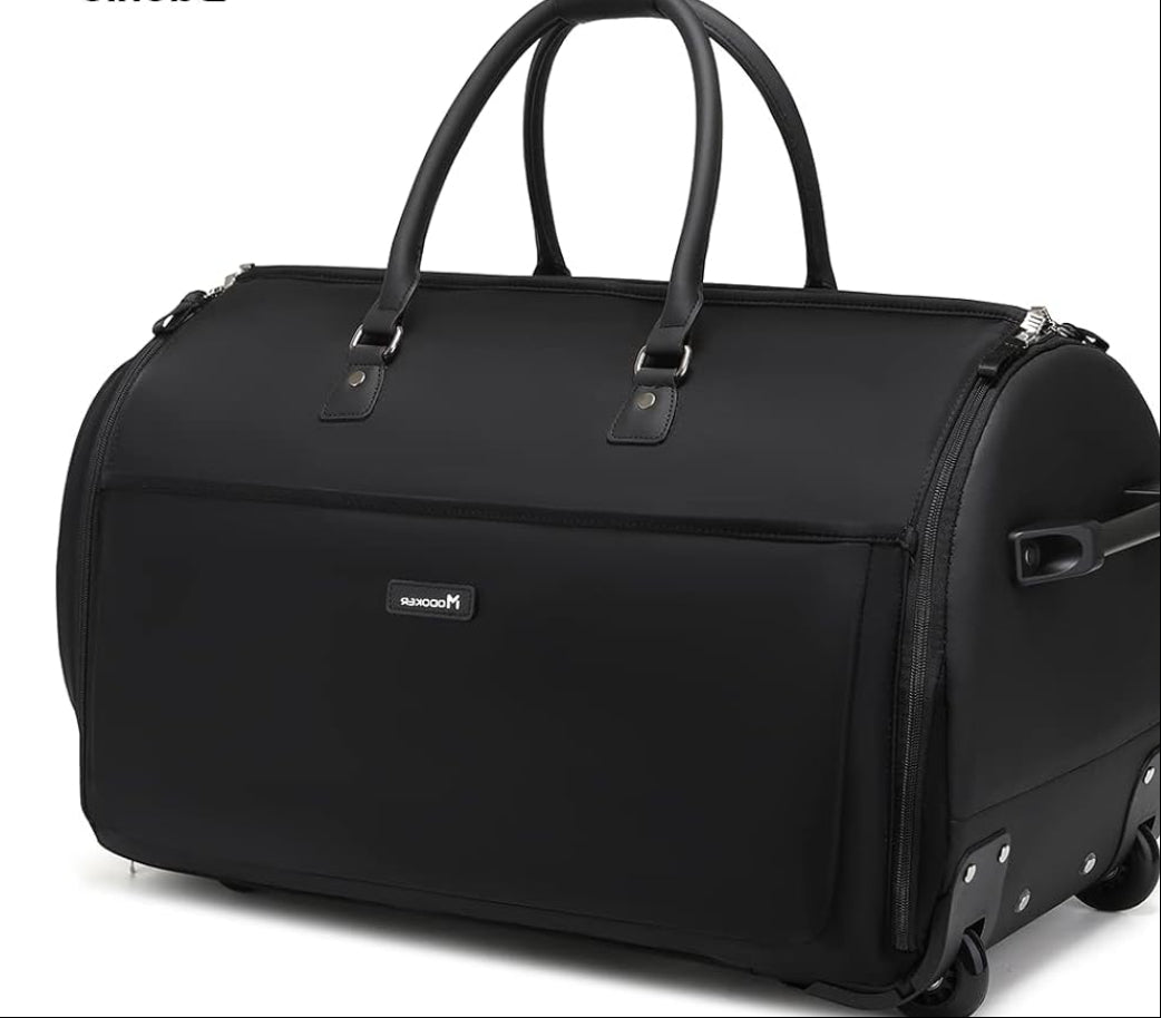 Dluxe Ave. Large Garment Duffle Bag with Wheels/ 3 in 1 Garment Suit Luggage/ Black