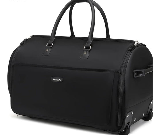 Dluxe Ave. Large Garment Duffle Bag with Wheels/ 3 in 1 Garment Suit Luggage/ Black