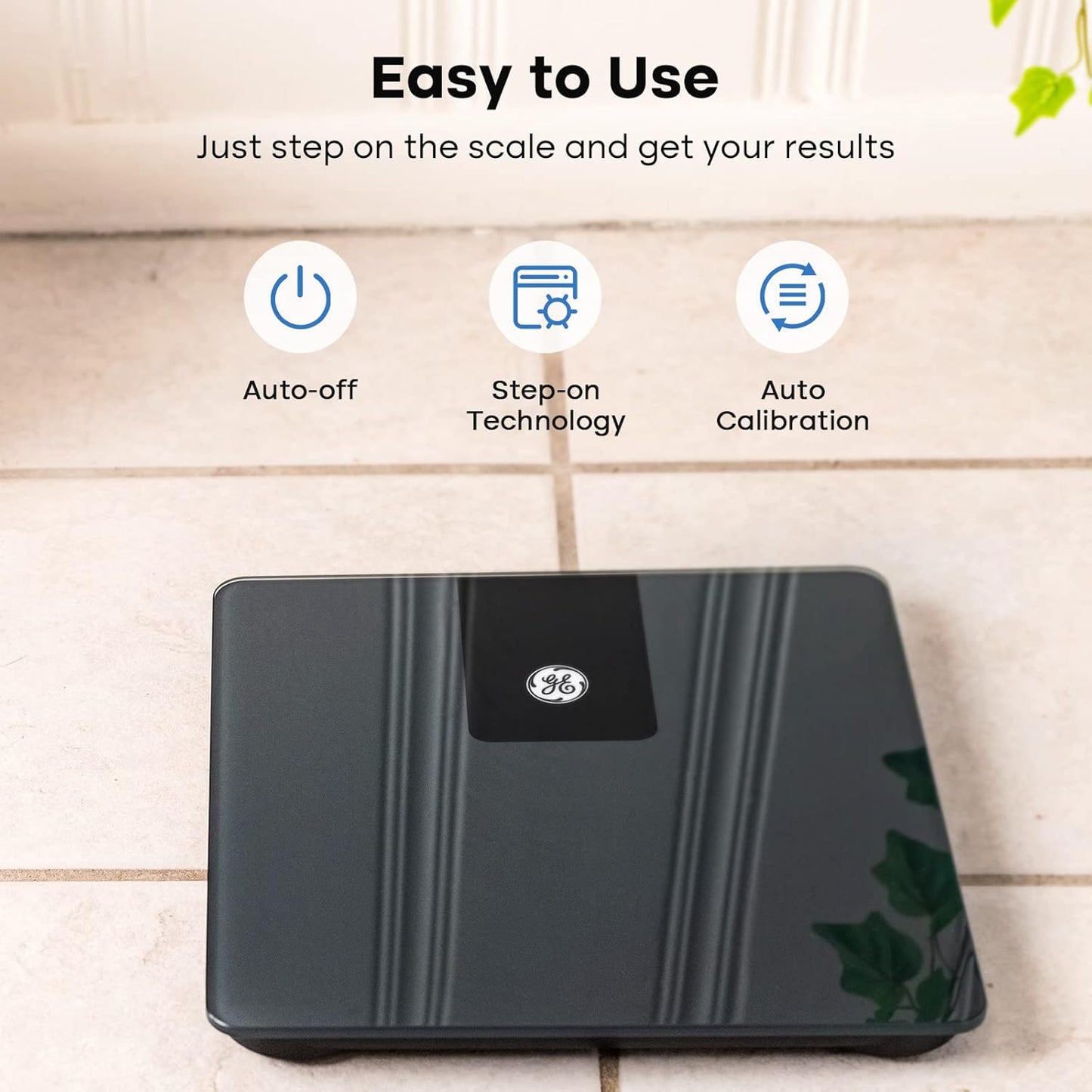 Dluxe Ave. GE Bathroom Scale Body Weight: Digital BMI Weight Balance Scales FSA HSA Eligible Heavy Duty Measuring Device for People Accurate Bluetooth Weighing Electronic Weigh Machine Black