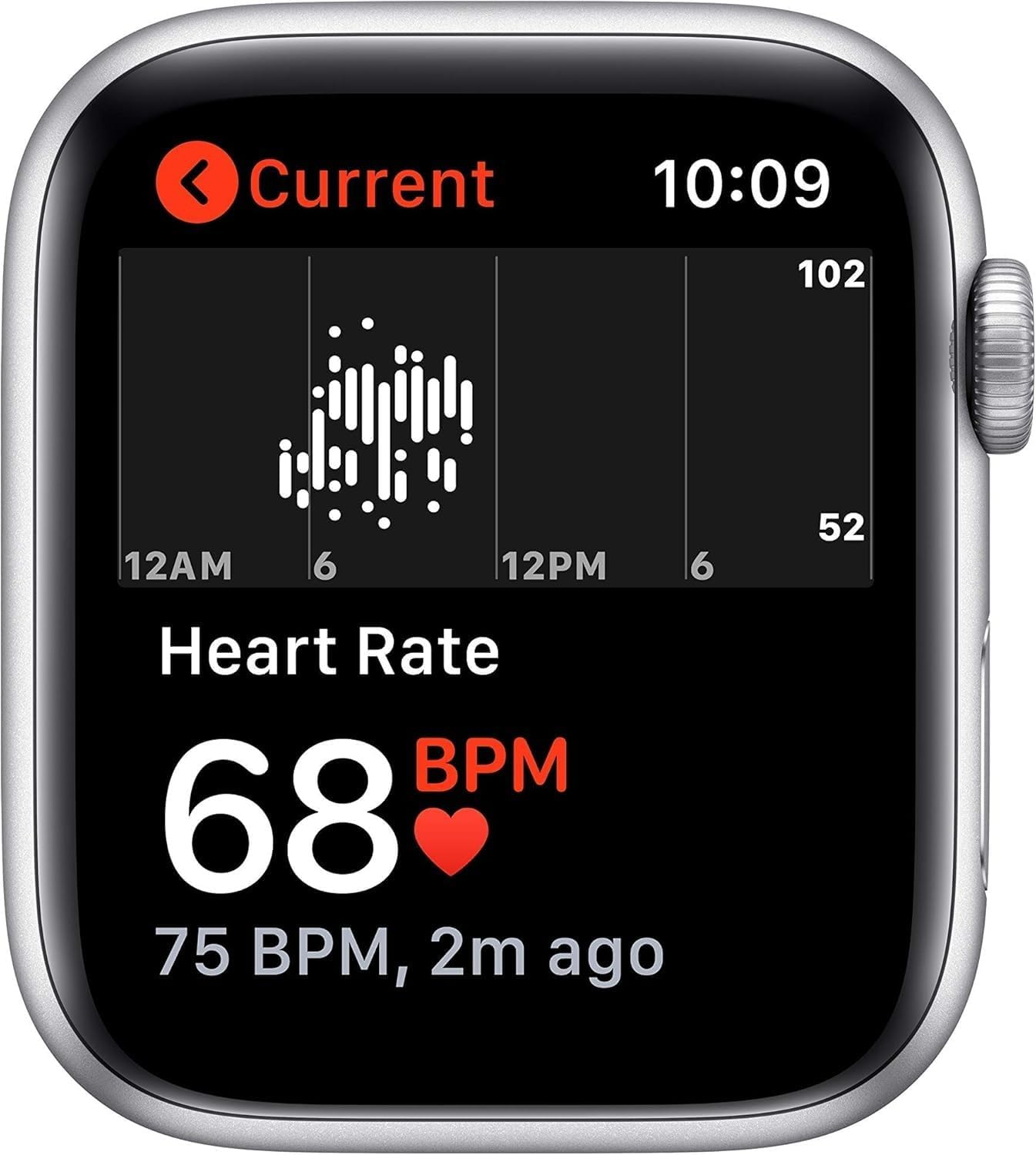 Dluxe Ave. Apple Watch SE (2nd Gen) (GPS 44mm) - Silver Aluminum Case with White Sport Band S/M (Renewed)