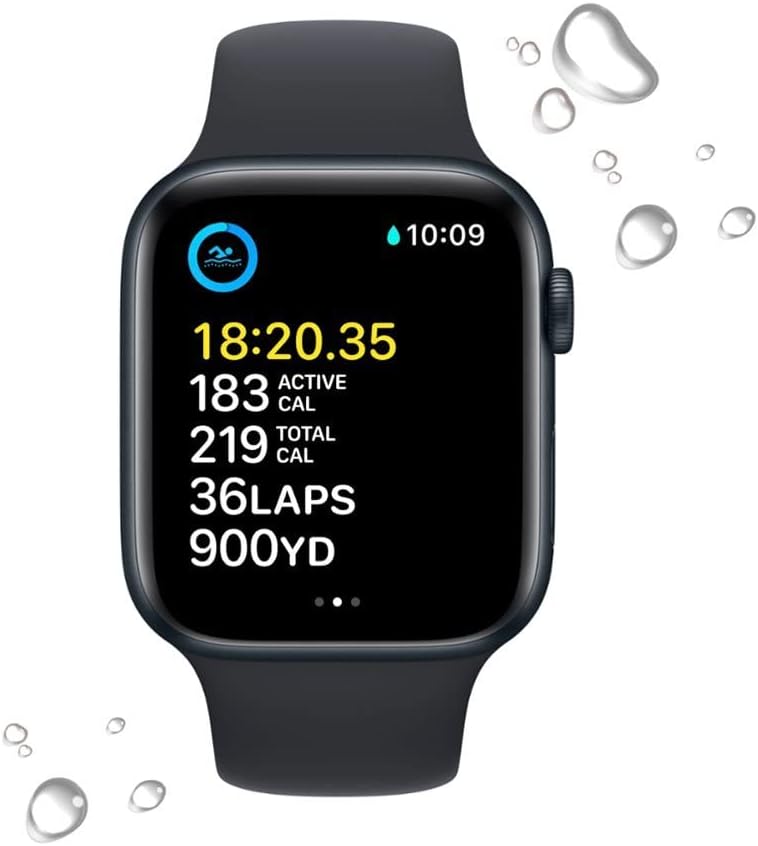 Dluxe Ave. Apple Watch SE (2nd Gen) (GPS + Cellular 40mm) - Midnight Aluminum Case with Midnight Sport Band M/L (Renewed)
