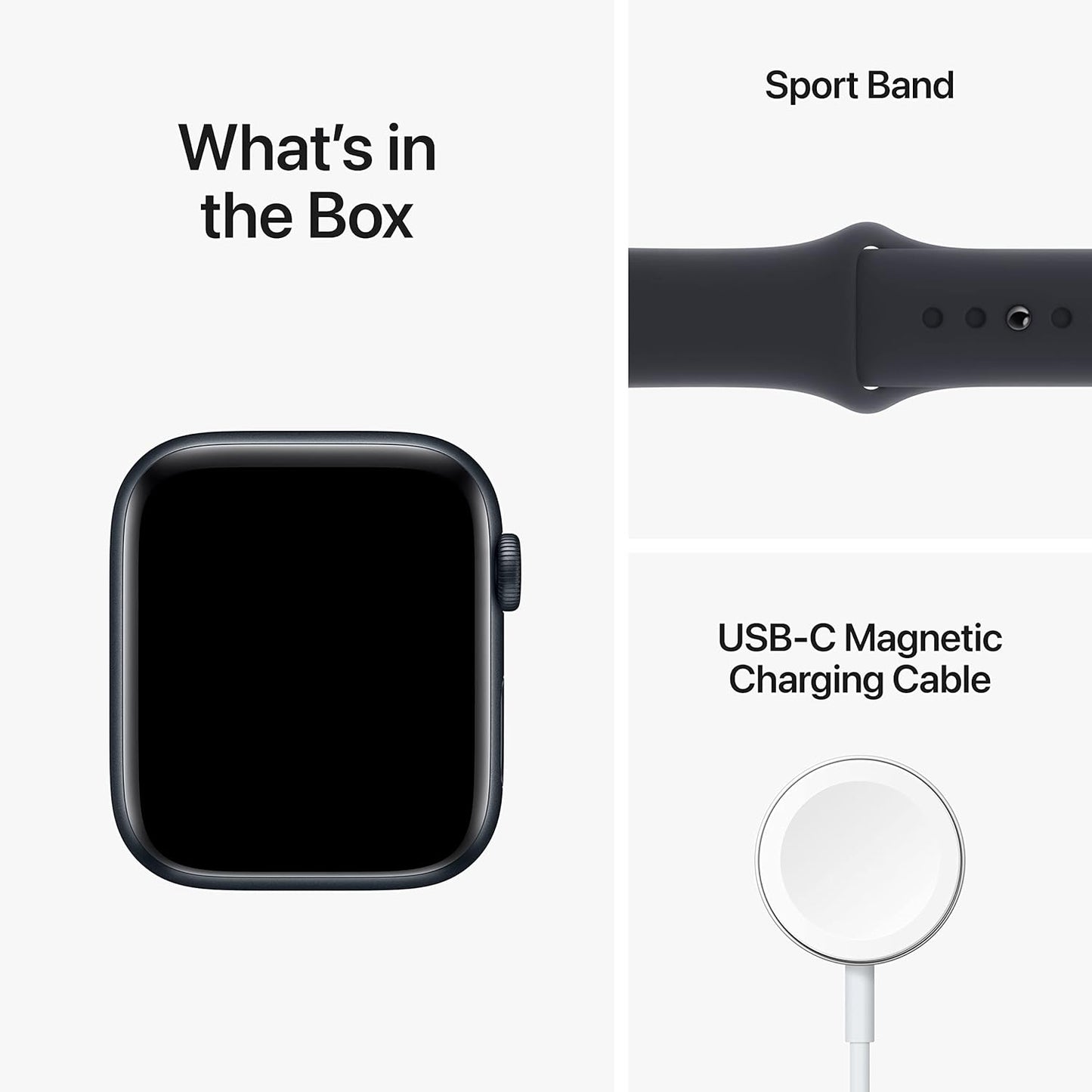 Dluxe Ave. Apple Watch SE (2nd Gen) (GPS + Cellular 44mm) - Midnight Aluminum Case with Midnight Sport Band S/M (Renewed)