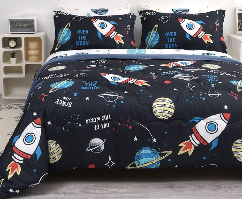 Dluxe Ave. ( TWIN ) 7 Pcs Comforter and Bedding Set