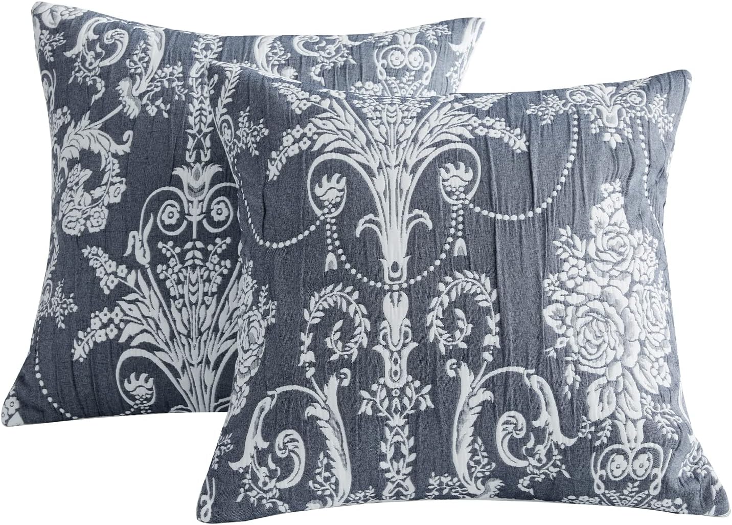 Dluxe Ave. ( KING ) 5 Pcs Oversized Bedspread 138X122 Extra Wide, California/Alaskan Blue