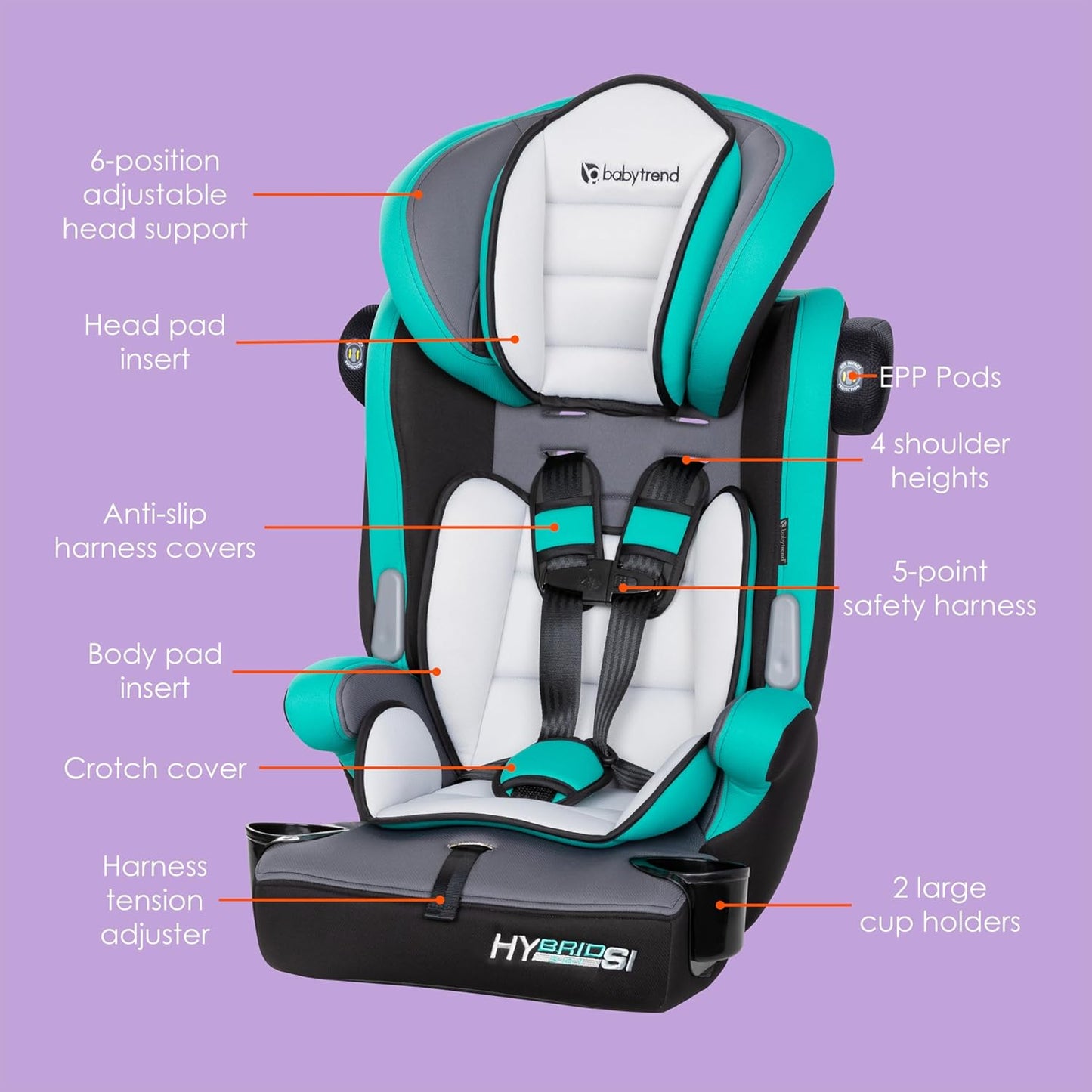 Dluxe Ave. 3-in-1 Combination Booster Car Seat/ Teal