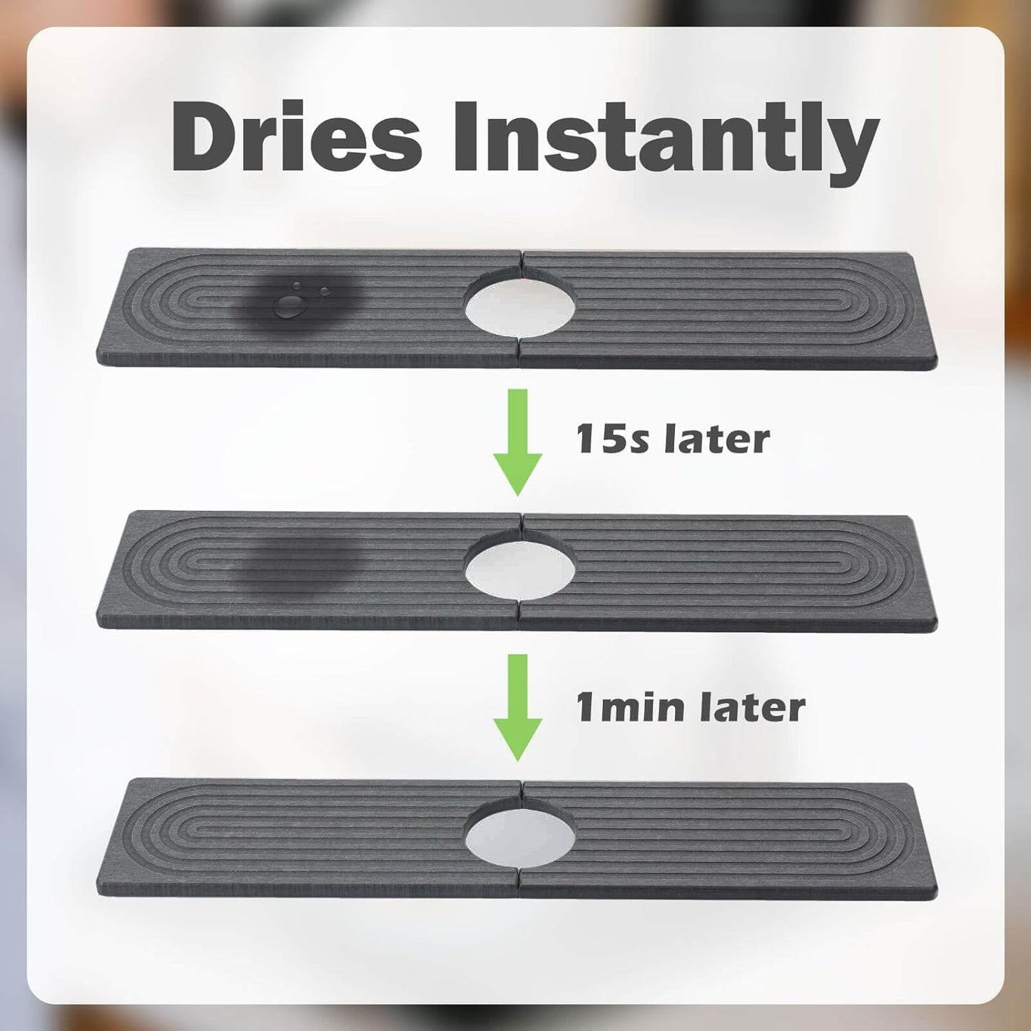Dluxe Ave. Kitchen Sink Splash Guard/ Mat 18' X 4'