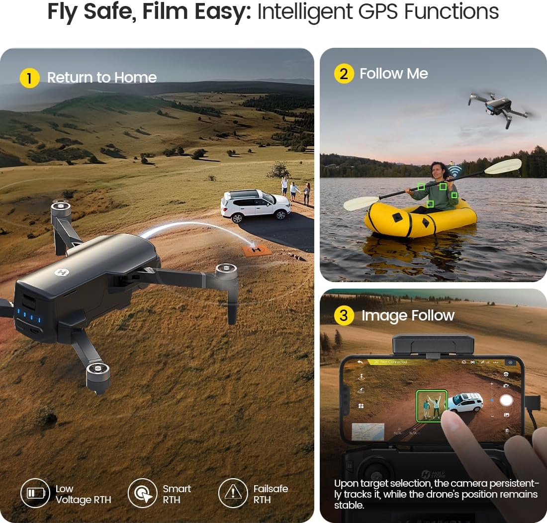 Dluxe Ave.  GPS Drone with 4K UHD Camera/  Adults Beginner