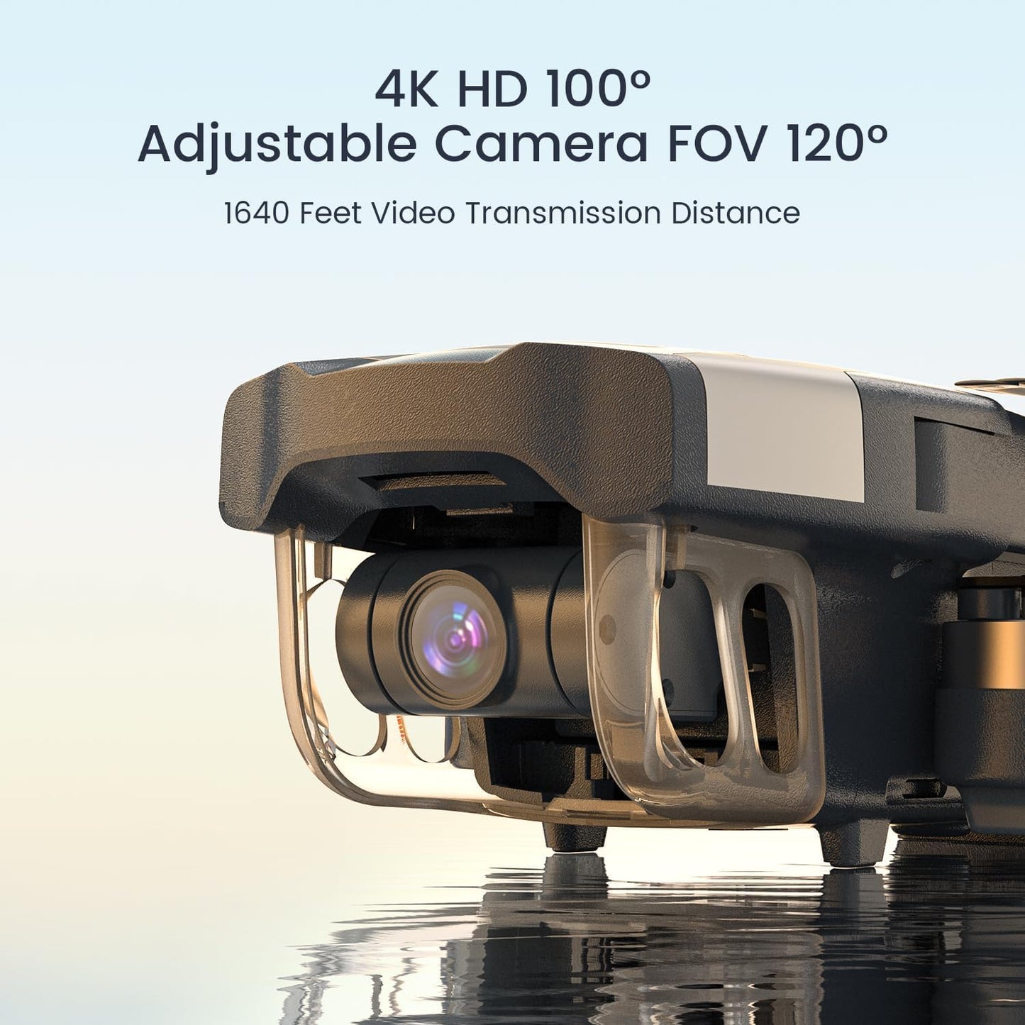 Dluxe Ave. Drones with Camera for Adults/ 4k HT50 Drone with Remote Control, Camera, GPS Quadcopter, Auto Return Follow Me Brushless
