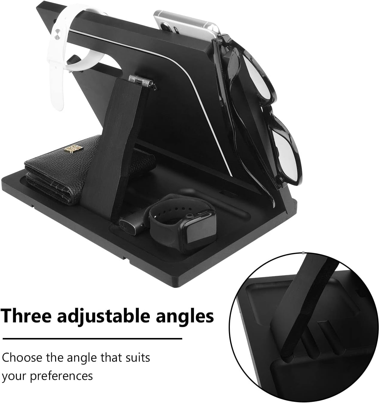 Dluxe Ave. Double Phone Docking Station/ Black
