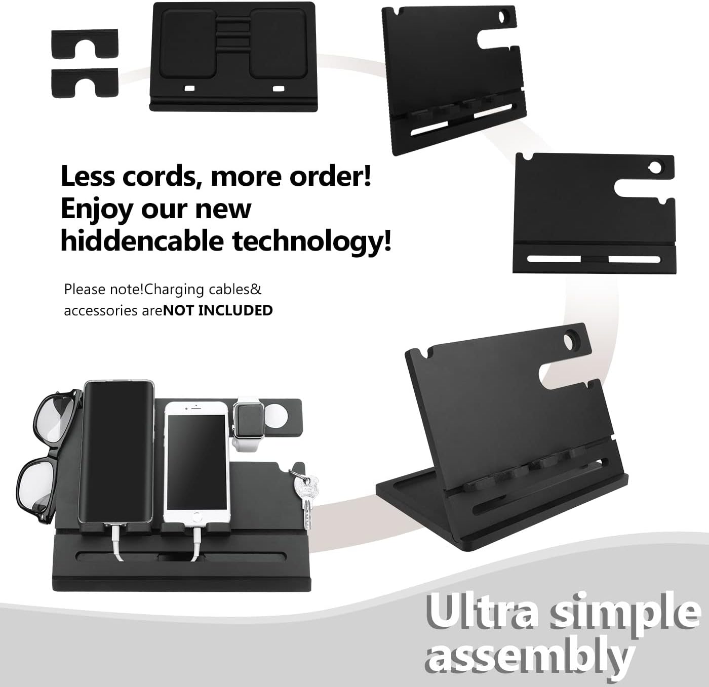 Dluxe Ave. Double Phone Docking Station/ Black