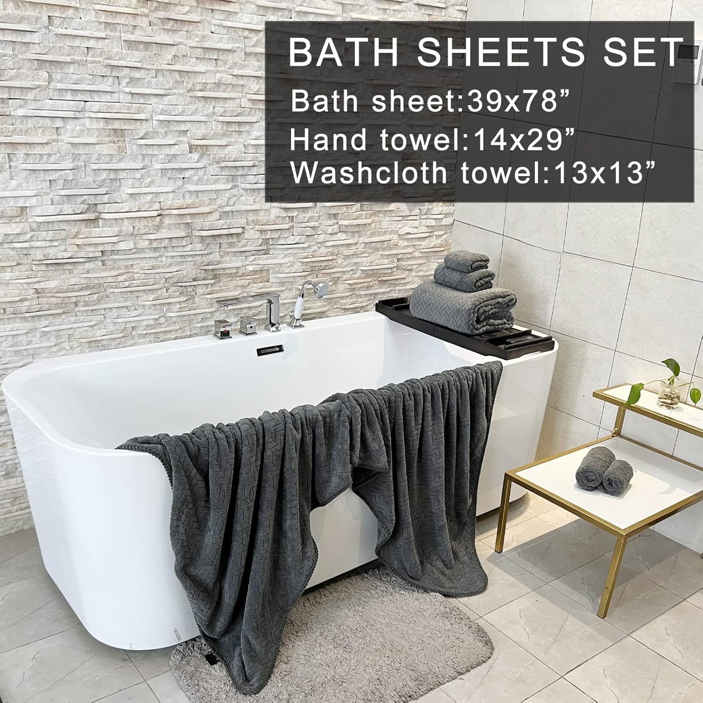 Dluxe Ave. YTYC Towels 39x78 Inch Oversized Bath Towels for  Extra Large Sets