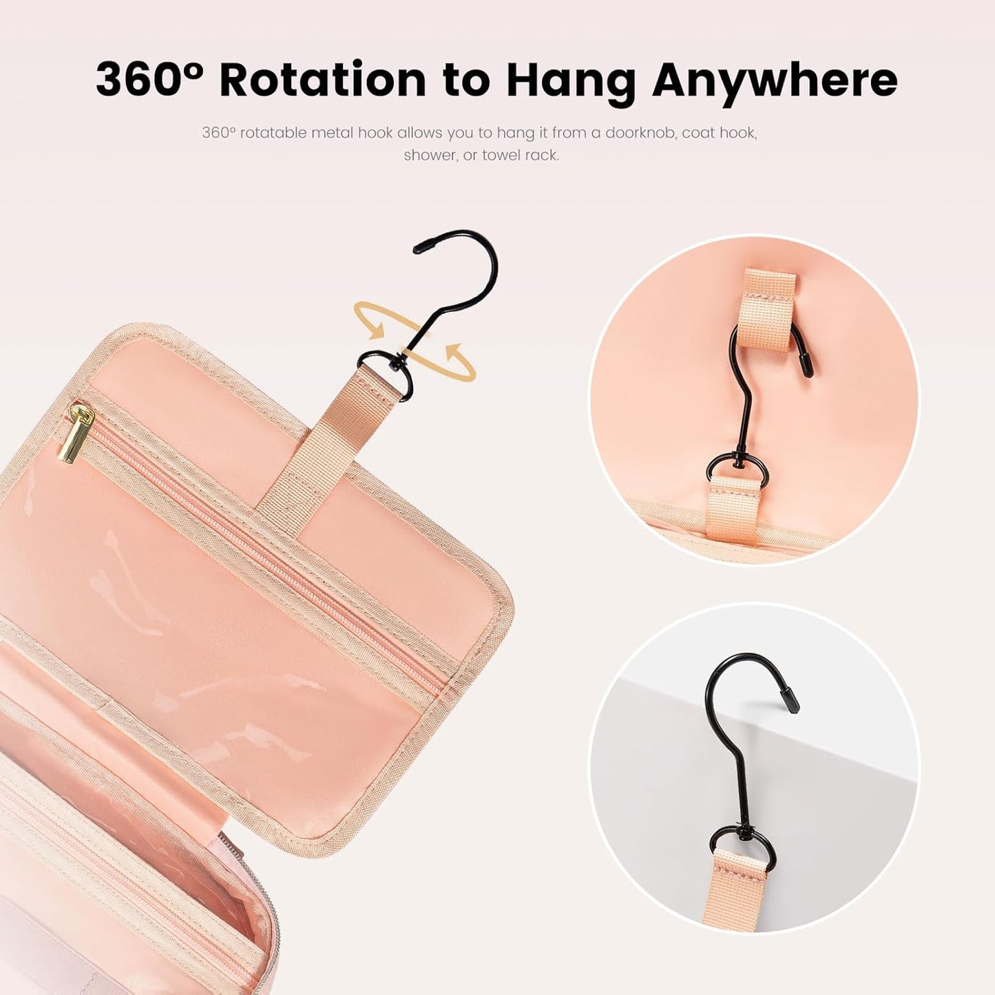 Dluxe Ave. Travel Toiletry Bag / Pink
