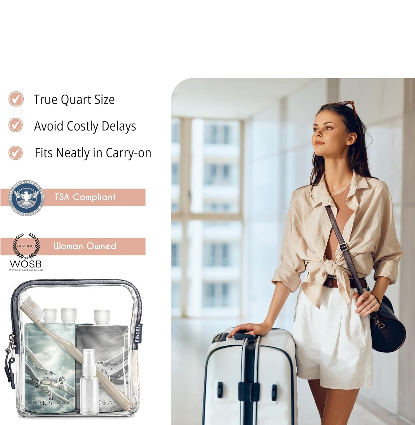 Dluxe Ave. Travel Bottles for Toiletries/ TSA Approved 3 oz/ 18 Piece Set/  Gray