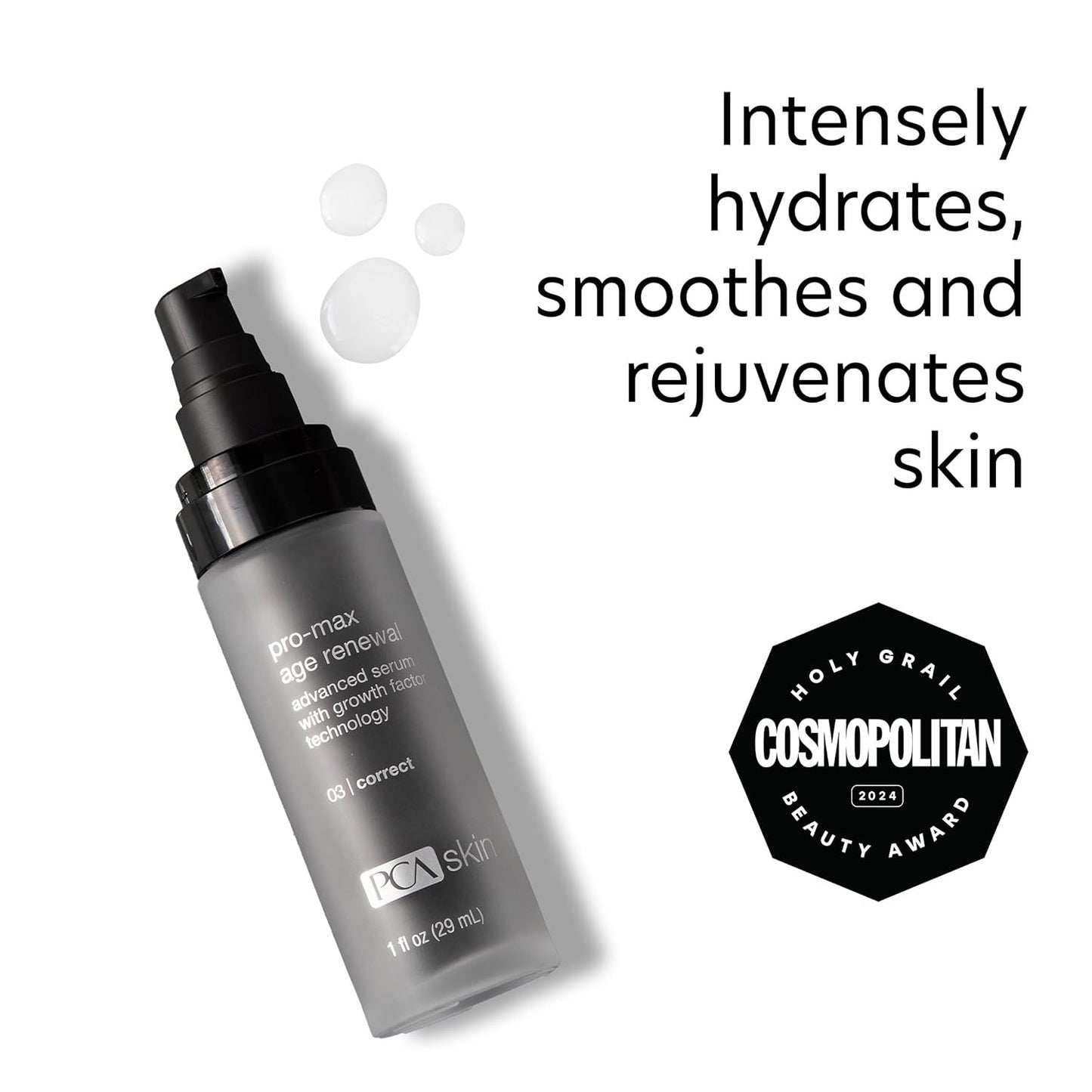 Dluxe Ave. PCA SKIN Pro Max Age Renewal Anti Aging Serum Anti Aging Face Serum for Reducing Wrinkles and Sagging Skin Helps Lift and Firm Skin on Face and Neck Safe For All Skin Types 1.0 oz Pump Bottle