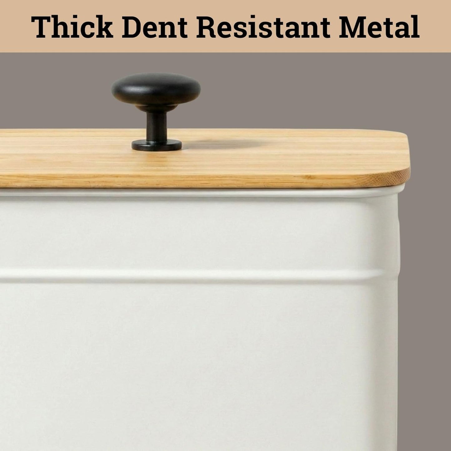 Dluxe Ave. Kitchen Canisters for Countertop Set of 4 with Customizable Chalkboard Labels & Marker Pen - Big Iron Kitchen Canisters with Airtight Lids - Canisters Sets for the Kitchen - White Kitchen Canister Set