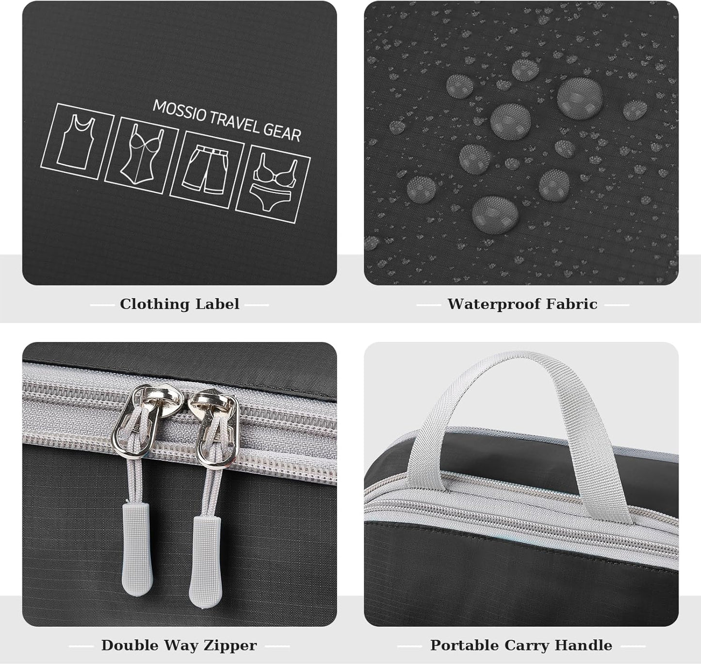 Dluxe Ave. 4 Set Heavy Duty Packing Organizers/ Black
