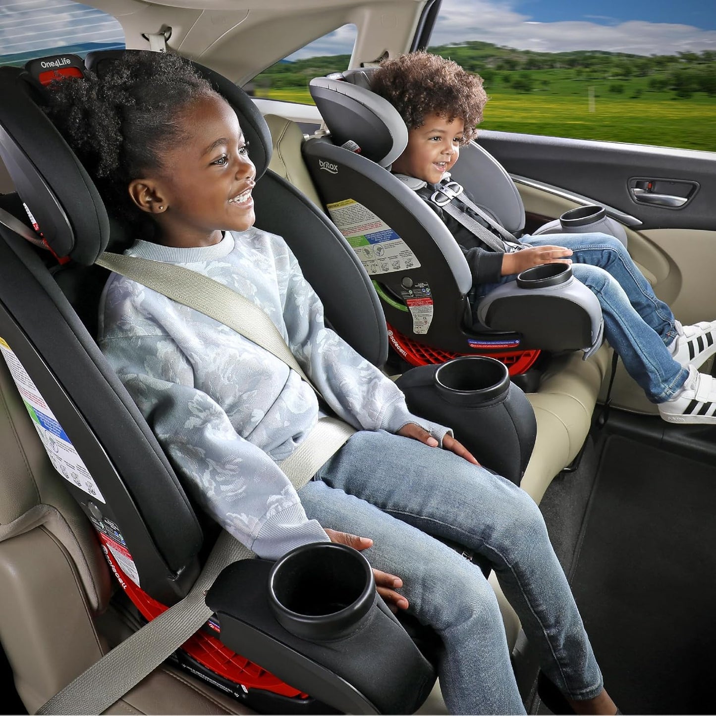 Dluxe Ave. Convertible Car Seat/ 5 to 120 Pounds/ Converts from Rear-Facing Infant Car Seat to Forward-Facing/ Booster Seat/  Onyx Stone
