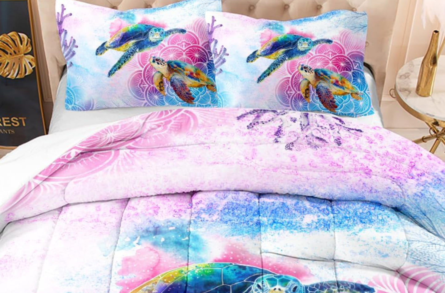 Dluxe Ave. ( QUEEN ) 3 Pcs Comforter and Bedding Set