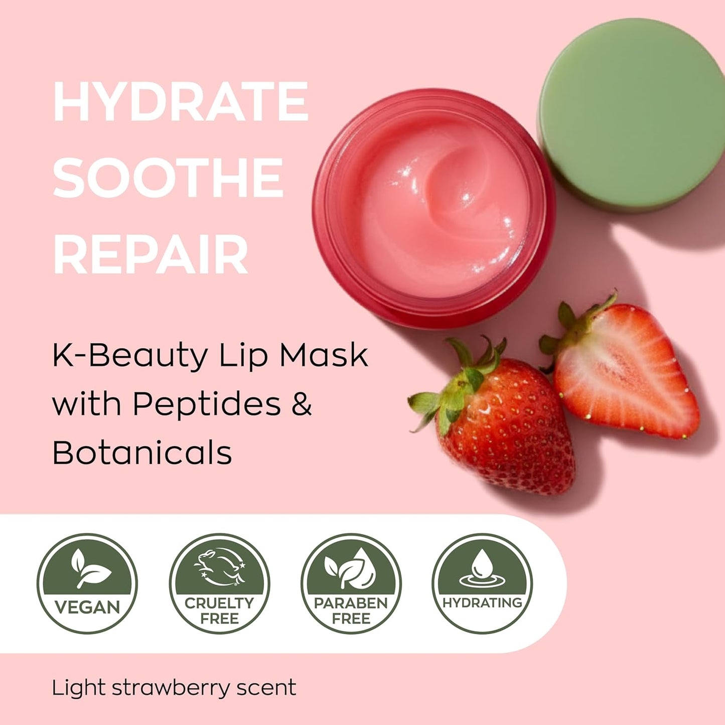 Dluxe Ave. Elizabeth Mott Lip Sleeping Mask - Overnight Lip Treatment Mask with Peptides to Repair & Restore Dry Chapped and Cracked Lips - Plumps Hydrates Nourishes 0.71 oz