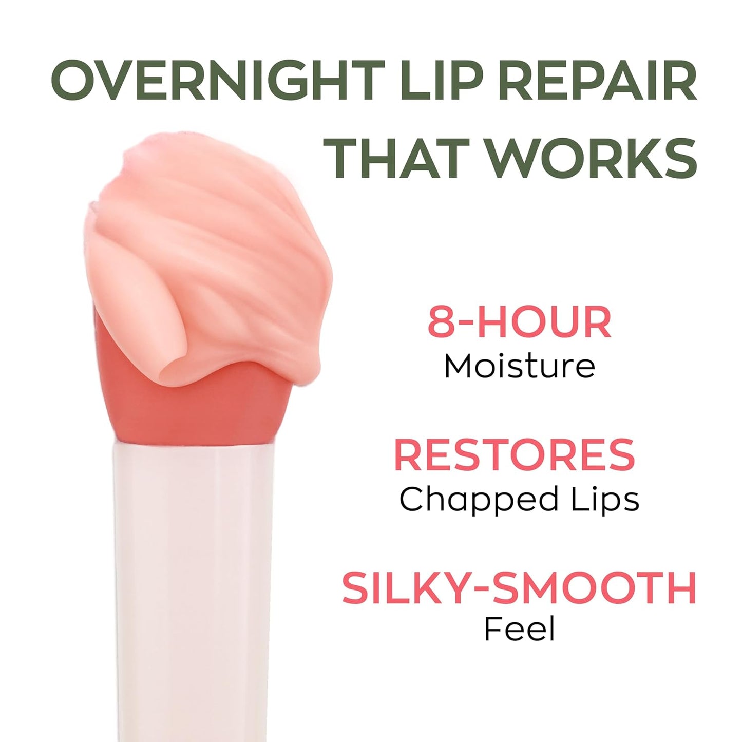 Dluxe Ave. Elizabeth Mott Lip Sleeping Mask - Overnight Lip Treatment Mask with Peptides to Repair & Restore Dry Chapped and Cracked Lips - Plumps Hydrates Nourishes 0.71 oz