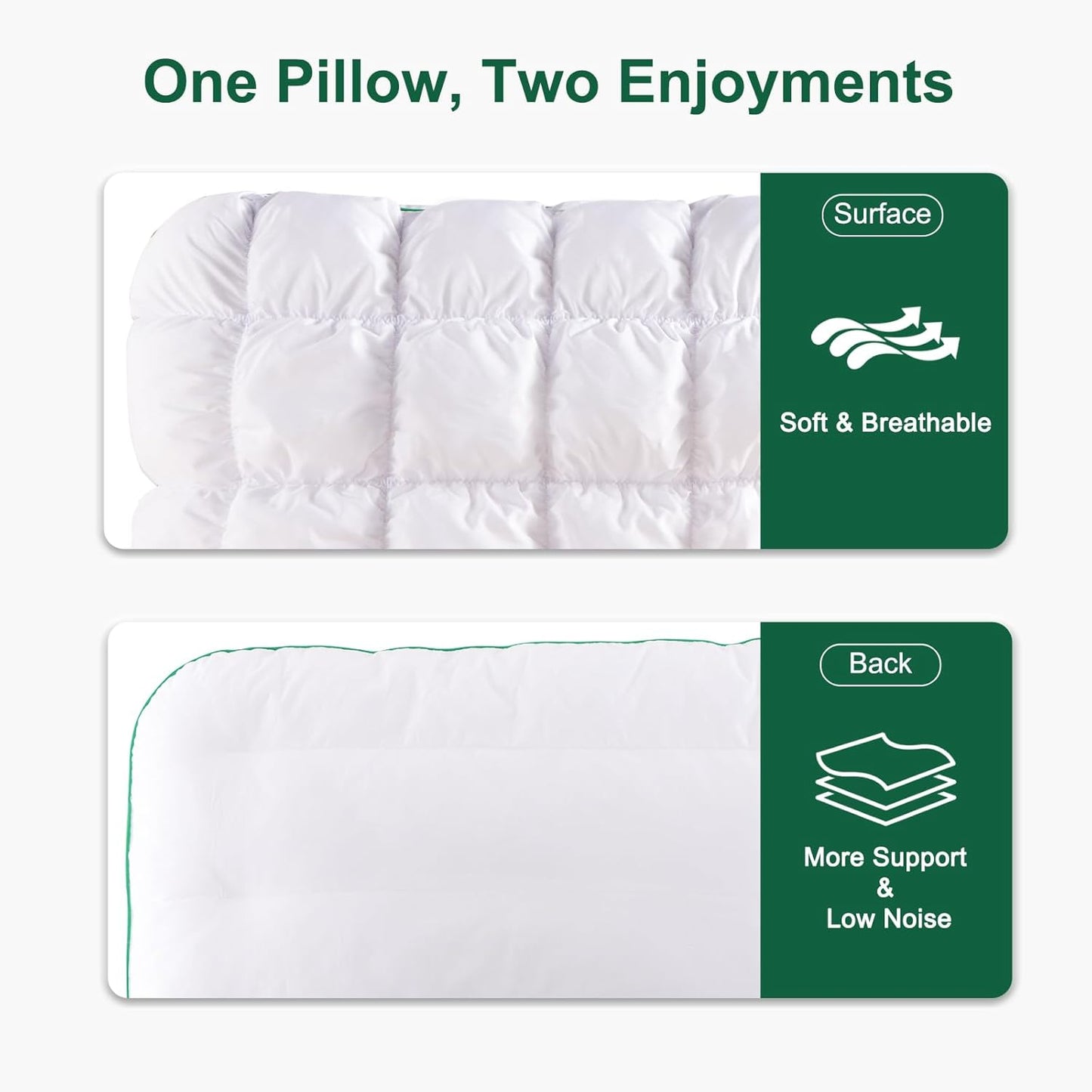 Dluxe Ave. ( QUEEN ) Fluffy Support Bed Pillow, Pack of 1, Luxury Hotel Quality  (White)