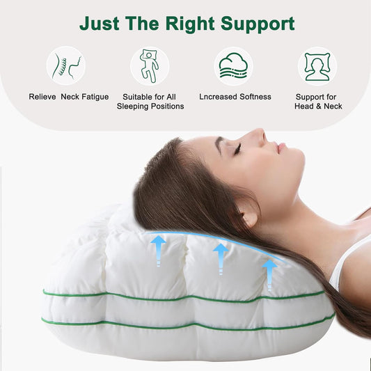 Dluxe Ave. ( QUEEN ) Fluffy Support Bed Pillow, Pack of 1, Luxury Hotel Quality  (White)