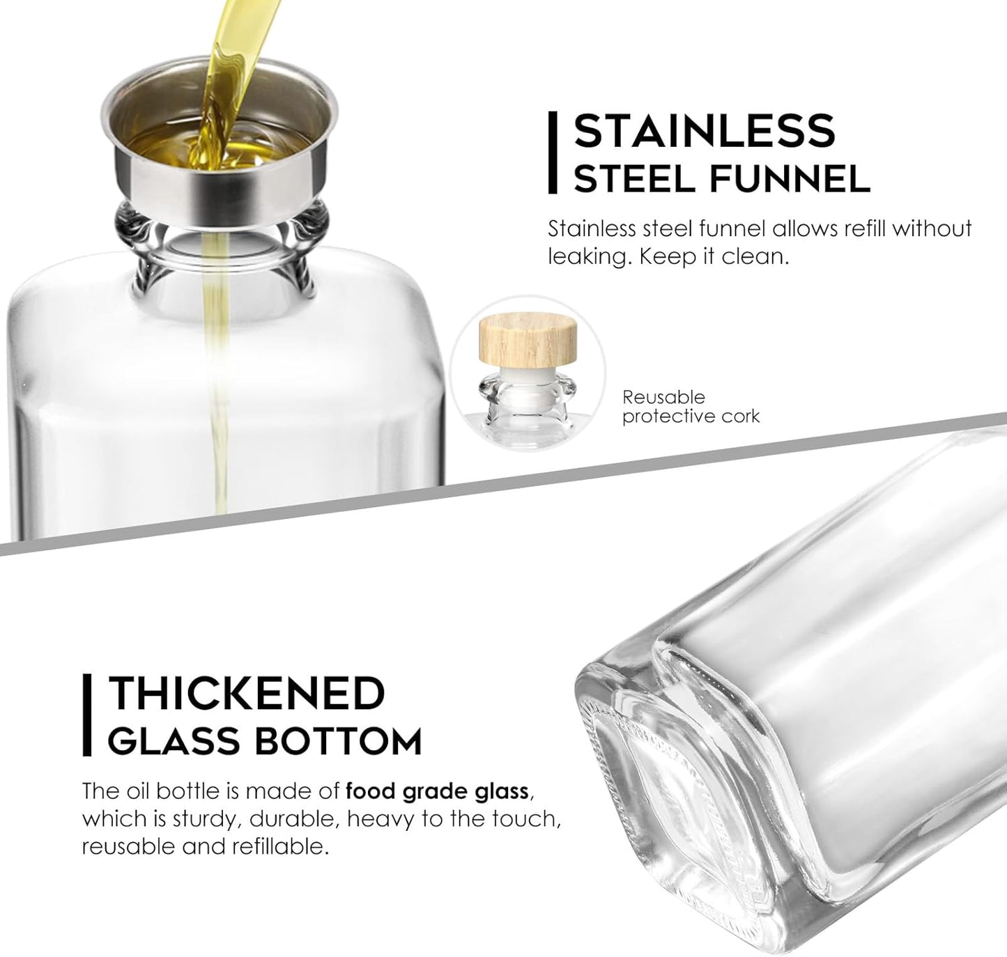 Dluxe Ave. Glass Olive Oil Dispenser Bottle / 12.7Oz