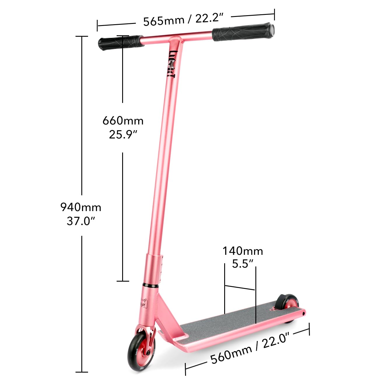 Dluxe Ave. Limit LMT71AZ Pro Street Scooters with Boxed Ends Best Freestyle BMX Stunt Scooter Perfect for Tall Adults and Teens Intermediate or Advanced Trick Scooter Riders.