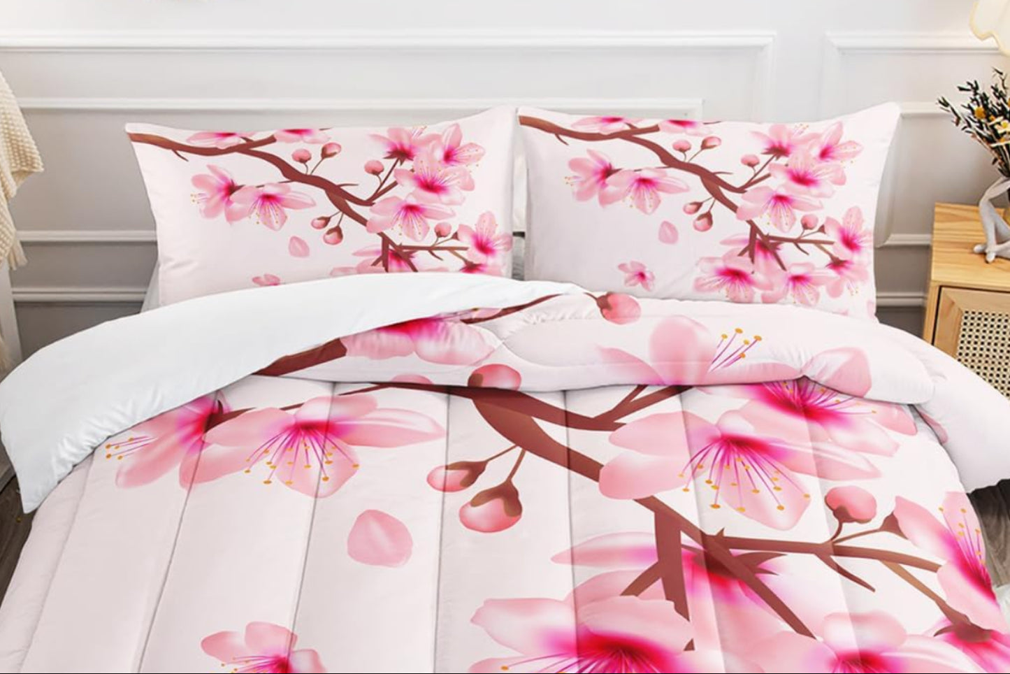 Dluxe Ave. ( FULL ) 3 Pcs Comforter and Bedding Set/ Pink