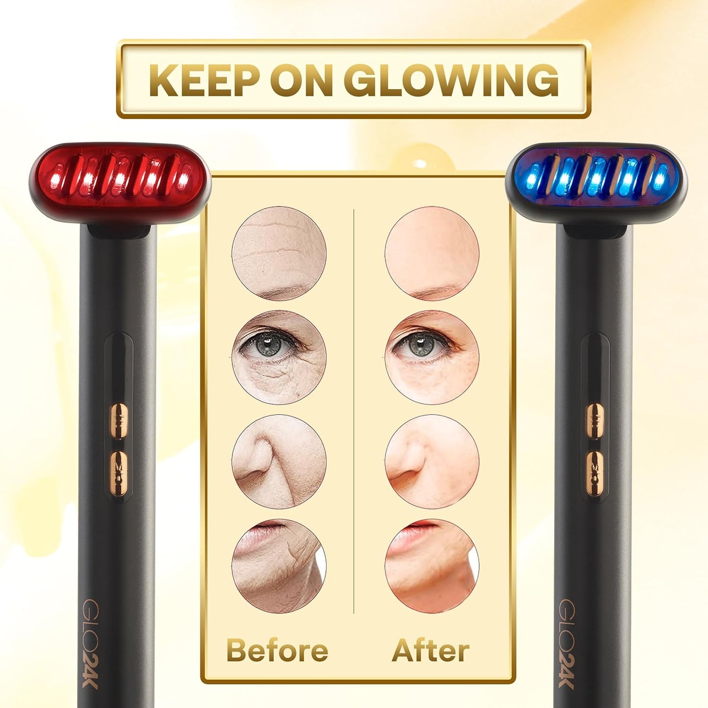 Dluxe Ave.  6-IN-1 Beauty Therapy Wand for the Face Eyes and Neck