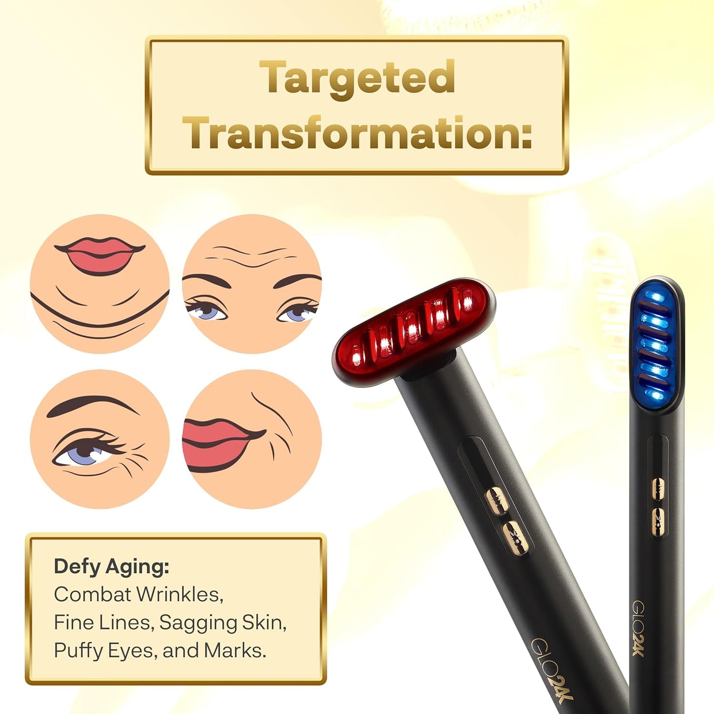 Dluxe Ave.  6-IN-1 Beauty Therapy Wand for the Face Eyes and Neck