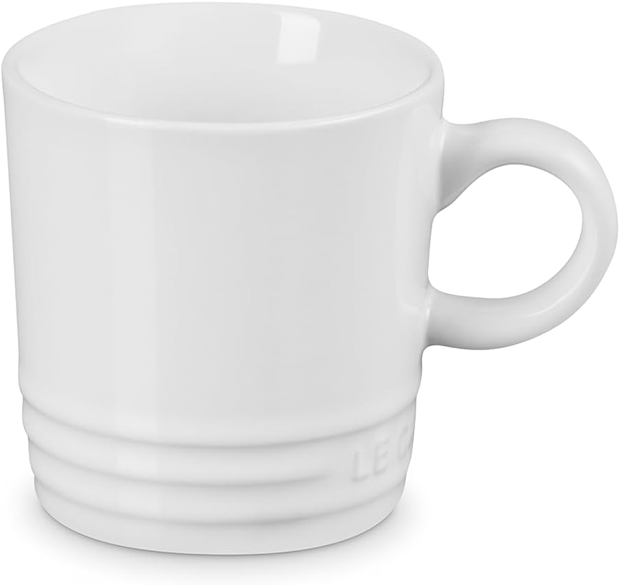 Dluxe Ave. ( Limited Edition) Stoneware Set of 6 London Mugs 12 oz. Each White