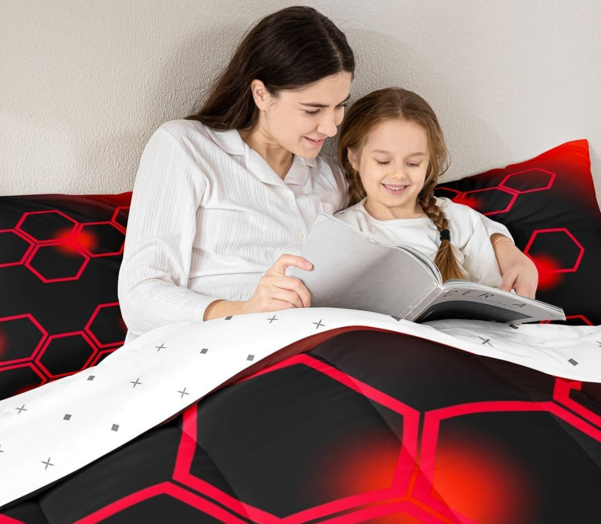 Dluxe Ave. ( TWIN ) 2Pcs Bedding Set/ Red & Black