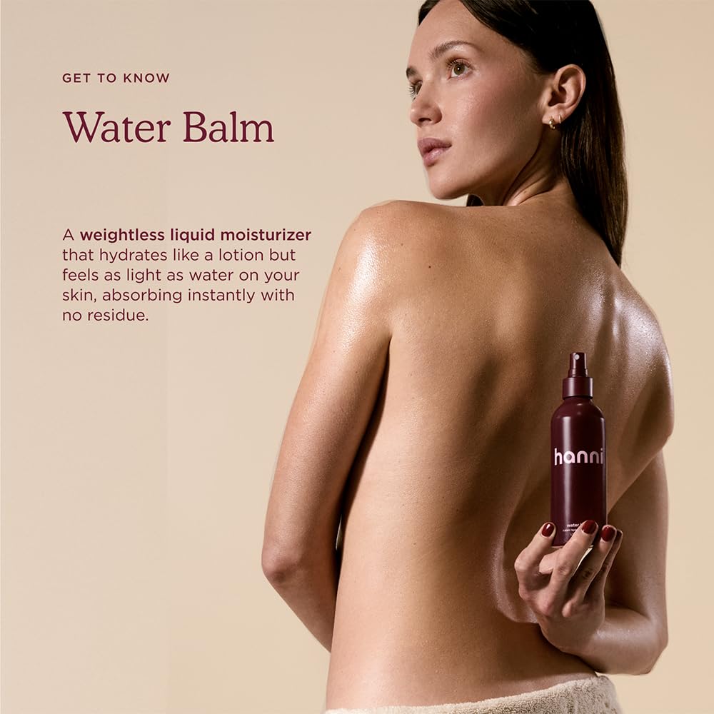 Dluxe Ave. HANNI Water Balm Hydrating Body Mist Moisturizer Spray with Hyaluronic Acid for All Skin Types Lotion Replacement 200 mL / 6.76 fl oz