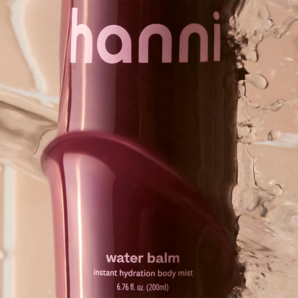 Dluxe Ave. HANNI Water Balm Hydrating Body Mist Moisturizer Spray with Hyaluronic Acid for All Skin Types Lotion Replacement 200 mL / 6.76 fl oz