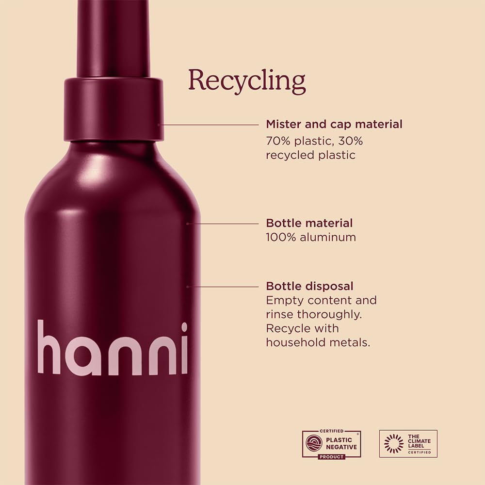 Dluxe Ave. HANNI Water Balm Hydrating Body Mist Moisturizer Spray with Hyaluronic Acid for All Skin Types Lotion Replacement 200 mL / 6.76 fl oz