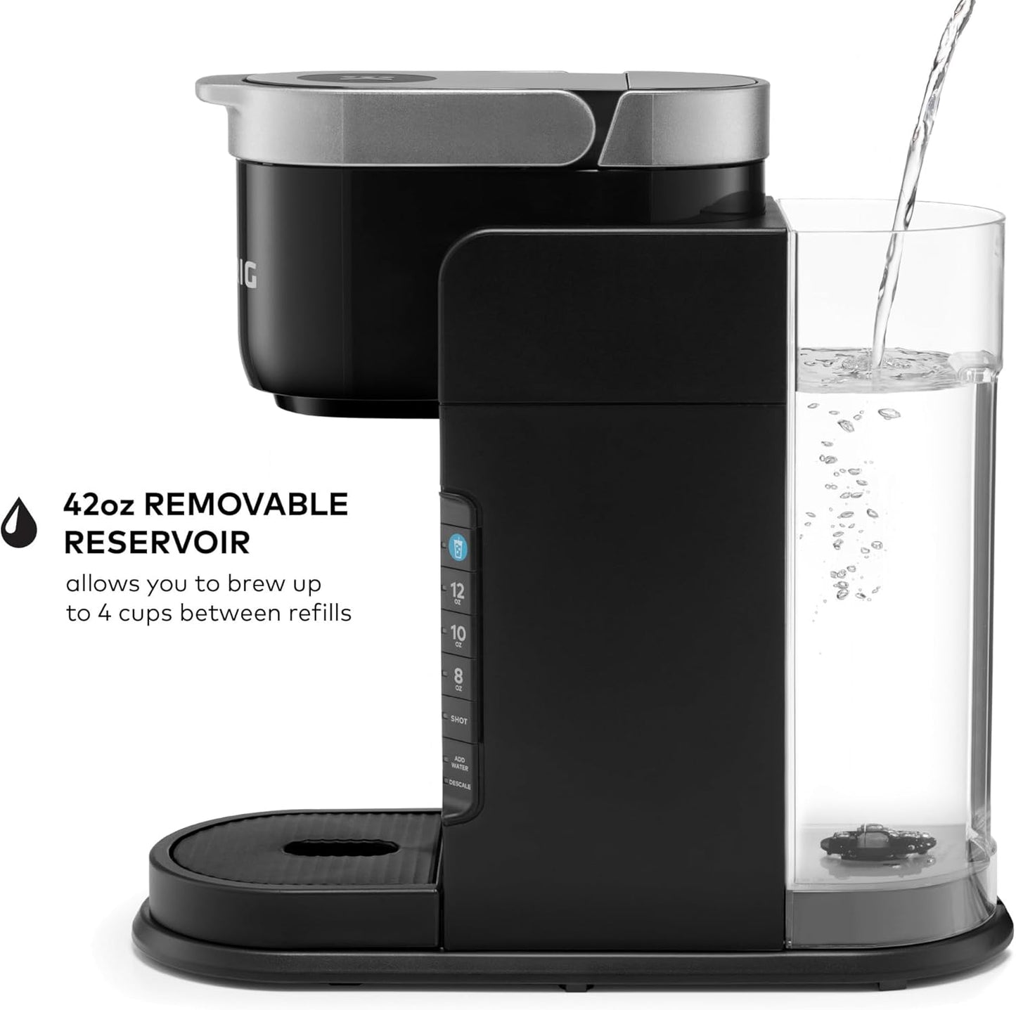 Dluxe Ave. Keurig K-Café Barista Bar Single Serve Coffee Maker and Frother with 3 Brew Black