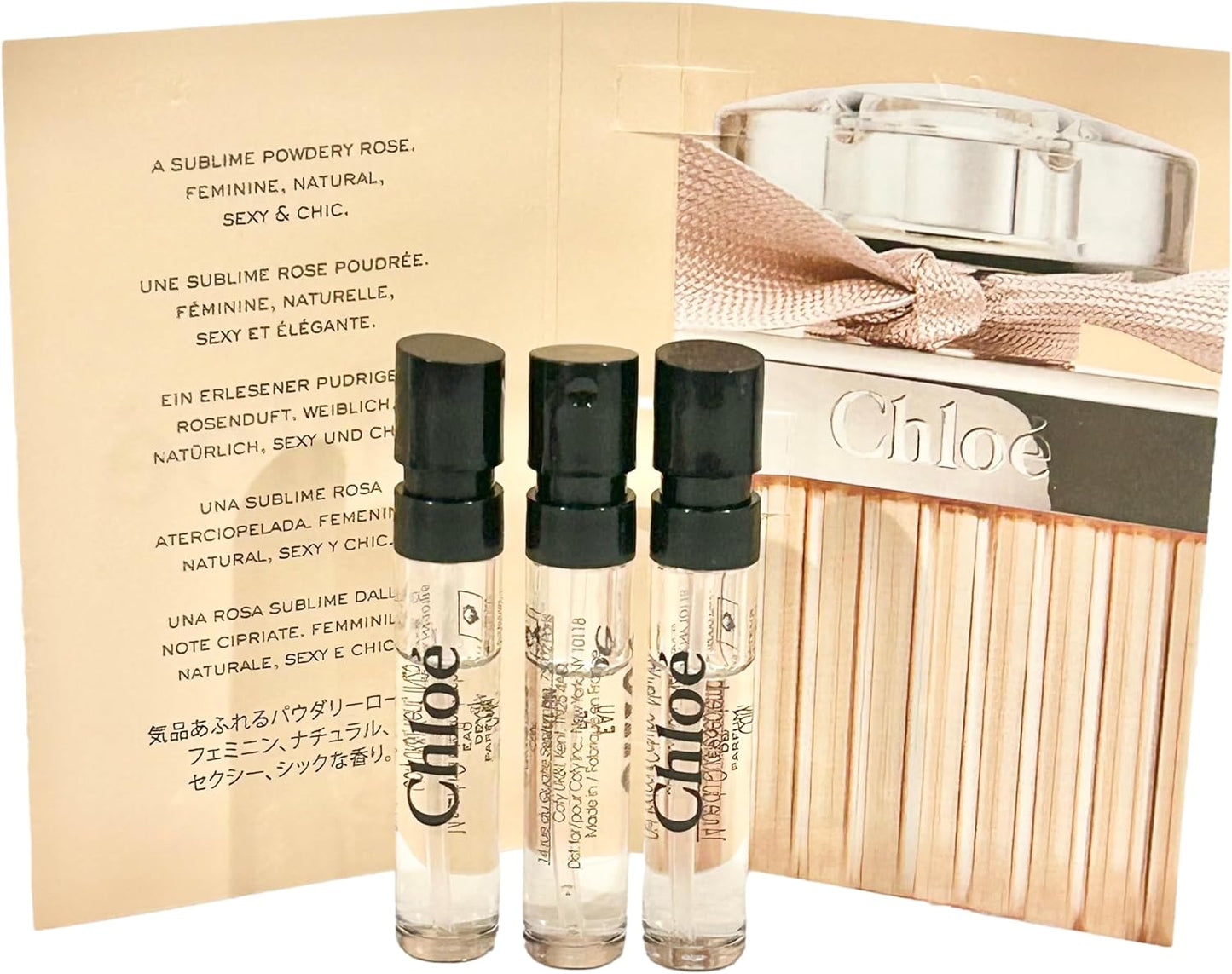 Dluxe Ave. Chloe Eau De Parfum Sample Perfume WOMEN Spray 1.2 ml / 0.04 oz - set of 3