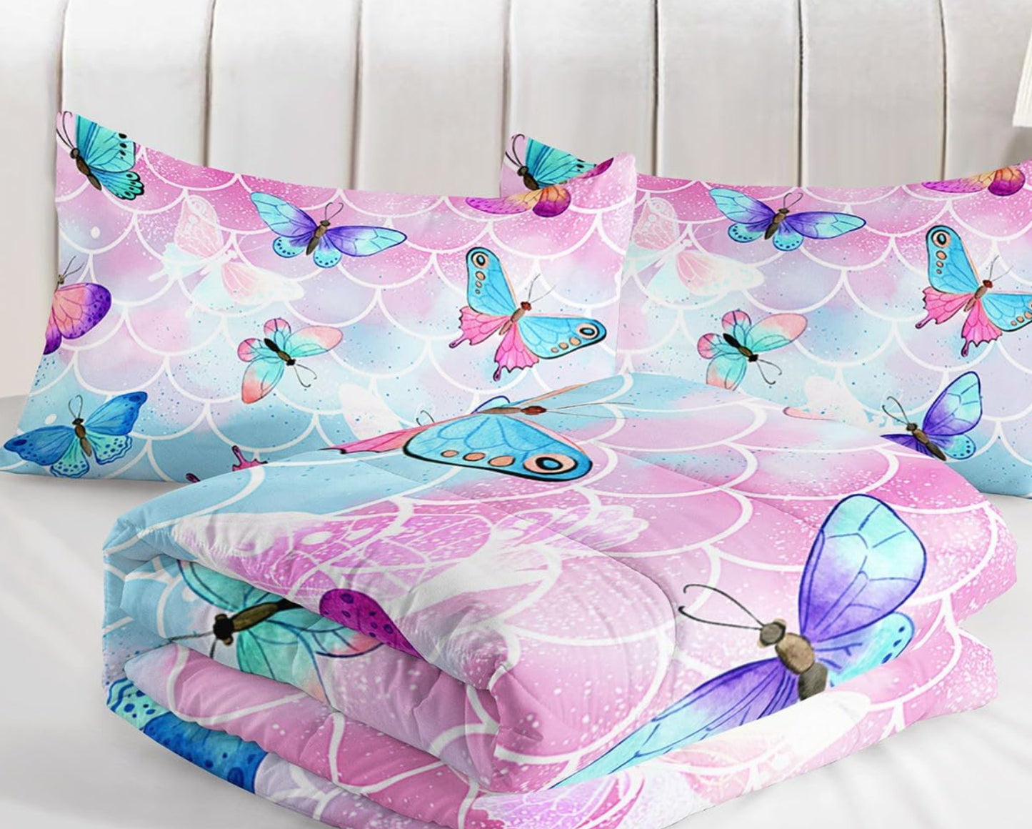 Dluxe Ave. ( FULL ) 3 Pcs Comforter and Bedding Set/  Pink