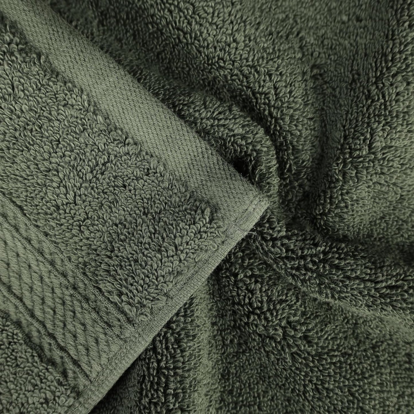 Dluxe Ave.  Egyptian Cotton Heavyweight Towels /Basics Bath Towel Set of 4/ Forest Green