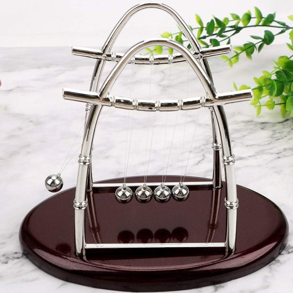 Dluxe Ave. Cradle Balance Ball Classic Science Physics Pendulum,  (Arch Shape)
