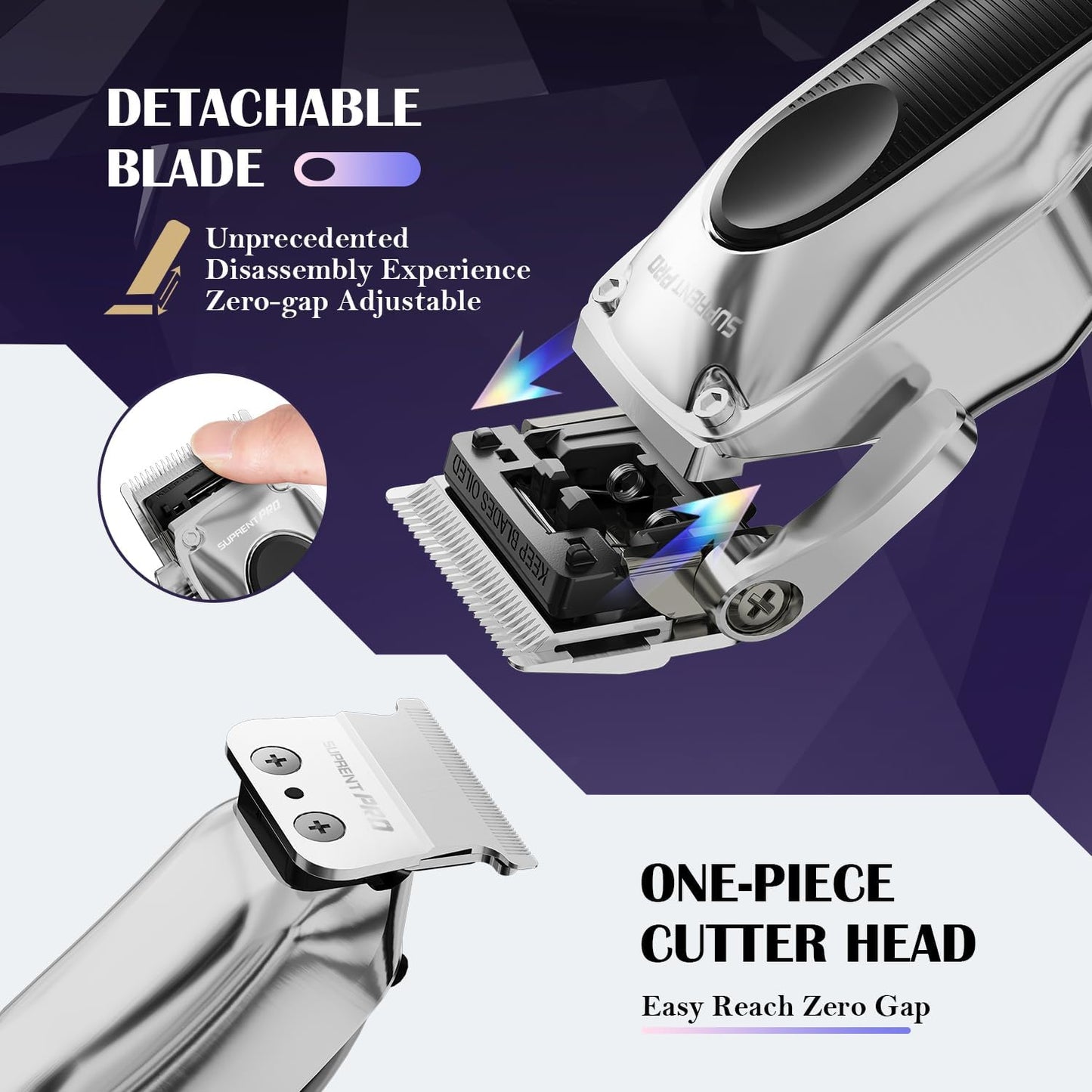 Dluxe Ave.  Professional Hair Clippers for Men/ Silver