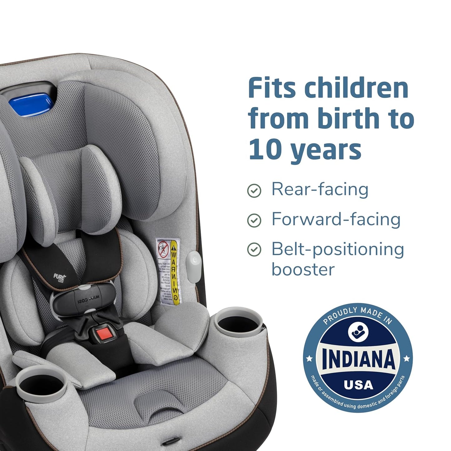 Dluxe Ave. Maxi-Cosi™ Pria Chill All-in-one Convertible Baby Car Seat Infant/Newborn Car Seat with VentMax Car Seats for Toddlers